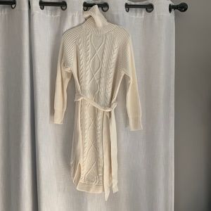 Cream sweater dress